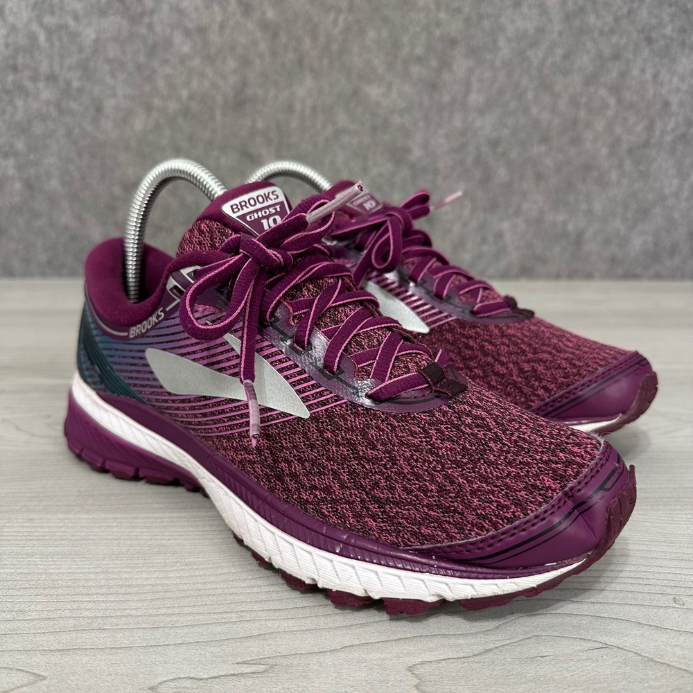 Brooks Ghost 10 Running Shoes Womens Size 7 Purple FLAW Athletic Sneakers Mesh